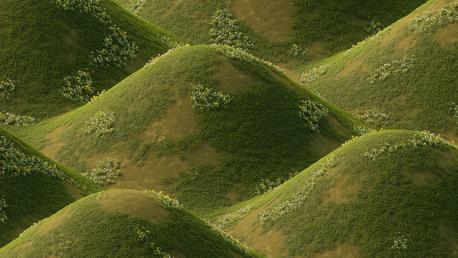 Green rolling countryside under a wide open sky